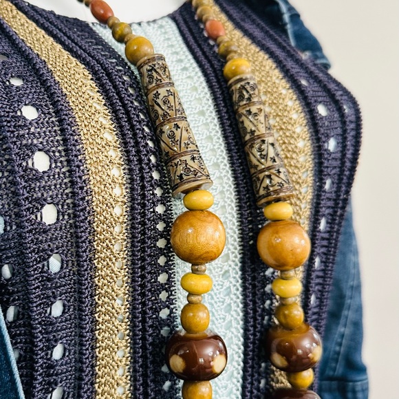 Chicos wooden fall, color, statement, necklace, unique - Picture 3 of 16